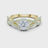 14K IGI Certified Diamond Ring with E-F Color VVS-VS Clarity Diamonds LR-0232@7