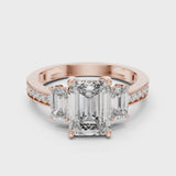 14K IGI Certified Diamond Ring with E-F Color VVS-VS Clarity Diamonds LR-0069@7