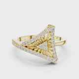 14K IGI Certified Diamond Ring with E-F Color VVS-VS Clarity Diamonds LR-01 (87)