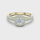 14K IGI Certified Diamond Ring with E-F Color VVS-VS Clarity Diamonds LR-0218@7