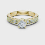 14K IGI Certified Diamond Ring with E-F Color VVS-VS Clarity Diamonds LR-0321@7