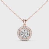 14K IGI Certified Diamond Pendant with E-F Color VVS-VS Clarity Diamonds PND-0003@7