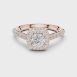 14K IGI Certified Diamond Ring with E-F Color VVS-VS Clarity Diamonds LR-0244@7