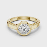 14K IGI Certified Diamond Ring with E-F Color VVS-VS Clarity Diamonds LR-0111
