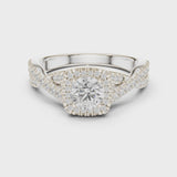 14K IGI Certified Diamond Ring with E-F Color VVS-VS Clarity Diamonds LR-0247@7