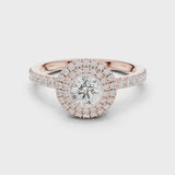 14K IGI Certified Diamond Ring with E-F Color VVS-VS Clarity Diamonds LR-0246@7