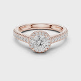 14K IGI Certified Diamond Ring with E-F Color VVS-VS Clarity Diamonds LR-0225@7