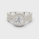 14K IGI Certified Diamond Ring with E-F Color VVS-VS Clarity Diamonds LR-0213@7