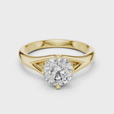 14K IGI Certified Diamond Ring with E-F Color VVS-VS Clarity Diamonds LR-0012@7