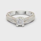 14K IGI Certified Diamond Ring with E-F Color VVS-VS Clarity Diamonds LR-0334@7