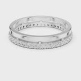 14K IGI Certified Diamond Ring with E-F Color VVS-VS Clarity Diamonds R26@7
