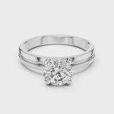 14K IGI Certified Diamond Ring with E-F Color VVS-VS Clarity Diamonds LR-0005@7