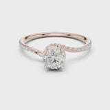 14K IGI Certified Diamond Ring with E-F Color VVS-VS Clarity Diamonds LR-0341@7