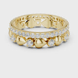 14K IGI Certified Diamond Ring with E-F Color VVS-VS Clarity Diamonds R30@7