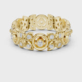 14K IGI Certified Diamond Ring with E-F Color VVS-VS Clarity Diamonds R36@7