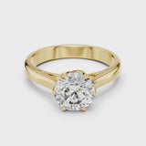 14K IGI Certified Diamond Ring with E-F Color VVS-VS Clarity Diamonds LR-0037@7