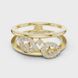 14K IGI Certified Diamond Ring with E-F Color VVS-VS Clarity Diamonds LR-01 (72)