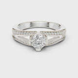 14K IGI Certified Diamond Ring with E-F Color VVS-VS Clarity Diamonds LR-0305@7
