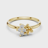 14K IGI Certified Diamond Ring with E-F Color VVS-VS Clarity Diamonds LR-01 (91)