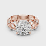 14K IGI Certified Diamond Ring with E-F Color VVS-VS Clarity Diamonds LR-0090@7