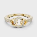 14K IGI Certified Diamond Ring with E-F Color VVS-VS Clarity Diamonds LR-01 (89)
