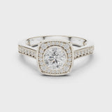 14K IGI Certified Diamond Ring with E-F Color VVS-VS Clarity Diamonds LR-0240@7