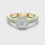 14K IGI Certified Diamond Ring with E-F Color VVS-VS Clarity Diamonds LR-0234@7