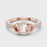 14K IGI Certified Diamond Ring with E-F Color VVS-VS Clarity Diamonds LR-01 (89)