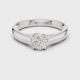 14K IGI Certified Diamond Ring with E-F Color VVS-VS Clarity Diamonds LR-0229@7