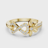 14K IGI Certified Diamond Ring with E-F Color VVS-VS Clarity Diamonds LR-01 (78)