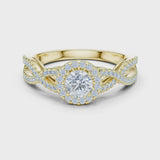 14K IGI Certified Diamond Ring with E-F Color VVS-VS Clarity Diamonds LR-0222@7