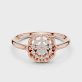 14K IGI Certified Diamond Ring with E-F Color VVS-VS Clarity Diamonds LR-01 (99)