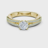 14K IGI Certified Diamond Ring with E-F Color VVS-VS Clarity Diamonds LR-0330@7