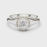 14K IGI Certified Diamond Ring with E-F Color VVS-VS Clarity Diamonds LR-0214@7
