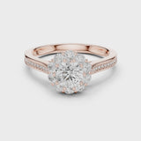 14K IGI Certified Diamond Ring with E-F Color VVS-VS Clarity Diamonds LR-0237@7