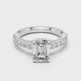 14K IGI Certified Diamond Ring with E-F Color VVS-VS Clarity Diamonds LR-0172