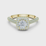 14K IGI Certified Diamond Ring with E-F Color VVS-VS Clarity Diamonds LR-0244@7