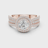 14K IGI Certified Diamond Ring with E-F Color VVS-VS Clarity Diamonds LR-0213@7