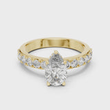 14K IGI Certified Diamond Ring with E-F Color VVS-VS Clarity Diamonds LR-0173