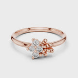14K IGI Certified Diamond Ring with E-F Color VVS-VS Clarity Diamonds LR-01 (91)