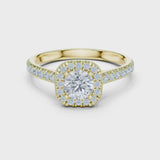 14K IGI Certified Diamond Ring with E-F Color VVS-VS Clarity Diamonds LR-0245@7
