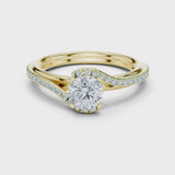 14K IGI Certified Diamond Ring with E-F Color VVS-VS Clarity Diamonds LR-0336@7