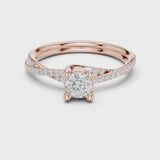 14K IGI Certified Diamond Ring with E-F Color VVS-VS Clarity Diamonds LR-0346@7