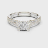 14K IGI Certified Diamond Ring with E-F Color VVS-VS Clarity Diamonds LR-0343@7