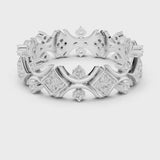 14K IGI Certified Diamond Ring with E-F Color VVS-VS Clarity Diamonds R38@7