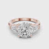 14K IGI Certified Diamond Ring with E-F Color VVS-VS Clarity Diamonds LR-0048@7