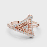 14K IGI Certified Diamond Ring with E-F Color VVS-VS Clarity Diamonds LR-01 (87)