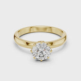 14K IGI Certified Diamond Ring with E-F Color VVS-VS Clarity Diamonds LR-0002
