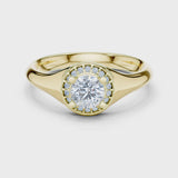 14K IGI Certified Diamond Ring with E-F Color VVS-VS Clarity Diamonds LR-0214@7