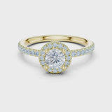 14K IGI Certified Diamond Ring with E-F Color VVS-VS Clarity Diamonds LR-0220@7